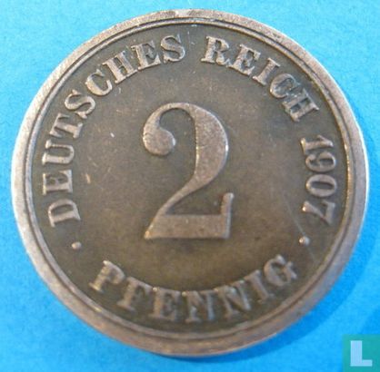 Duitse Rijk 2 pfennig 1907 (F) - Afbeelding 1