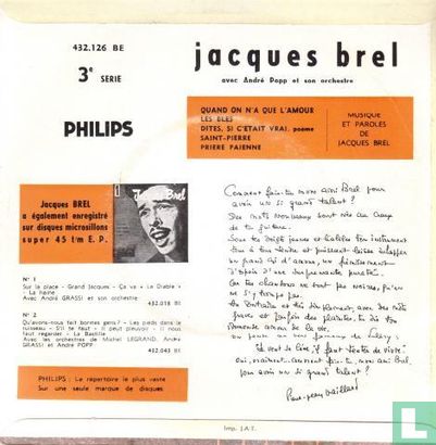 Jacques Brel 3  - Afbeelding 2