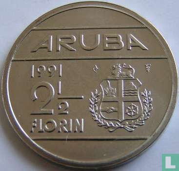 Aruba 2½ florin 1991 (coin alignment) - Image 1