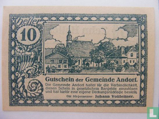 Andorf 10 Heller 1920 - Image 1