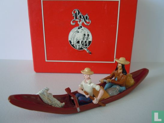 Tintin et Milou en pirogue - Afbeelding 1