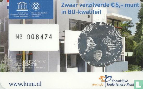 Nederland 5 euro 2013 (coincard - BU) "Rietveld Schröder House" - Afbeelding 2