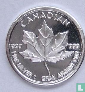 Canada 1 gram zilver "Maple Leaf" - Afbeelding 1