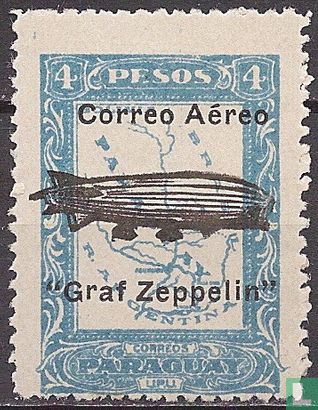 Zuidamerikavlucht luchtschip Graf Zeppelin (met opdruk)