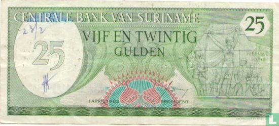 Suriname 25 Gulden 1982 - Bild 1