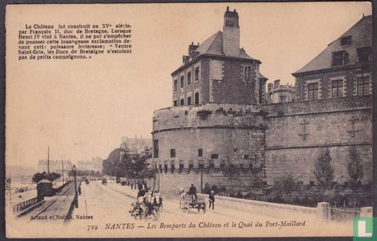 Nantes, Les Remparts du Chateau et le Quai du Port-Maillard