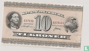 Denmark 10 kroner (prefix C0-C3, Andersen & Valeu) - Image 1