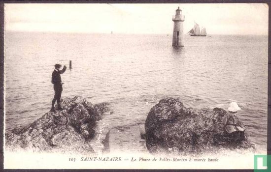 Saint Nazaire, La Phare de Villes-Martin à maree haute
