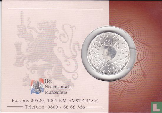 Nederland 5 euro 2004 (coincard - NMH) "50 years New Kingdom statute of the Netherlands Antilles and Aruba" - Afbeelding 2