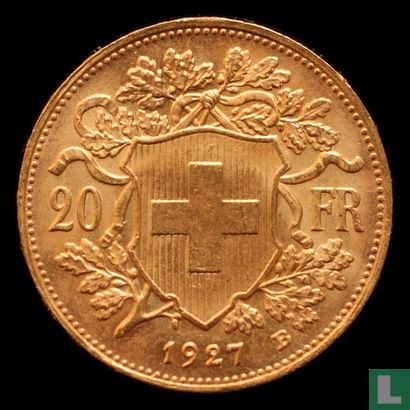 Zwitserland 20 francs 1927 - Afbeelding 1