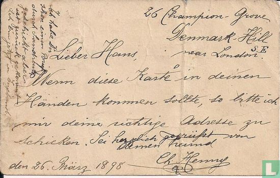 Koningin Victoria briefkaart. - Afbeelding 2