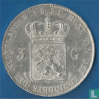 Niederlande 3 Gulden 1821 - Bild 1