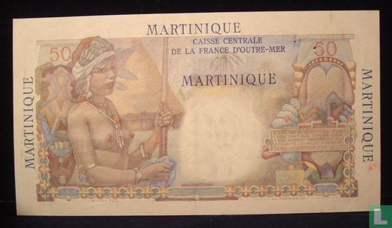 Martinique 50 Francs 1947-49 - Image 2