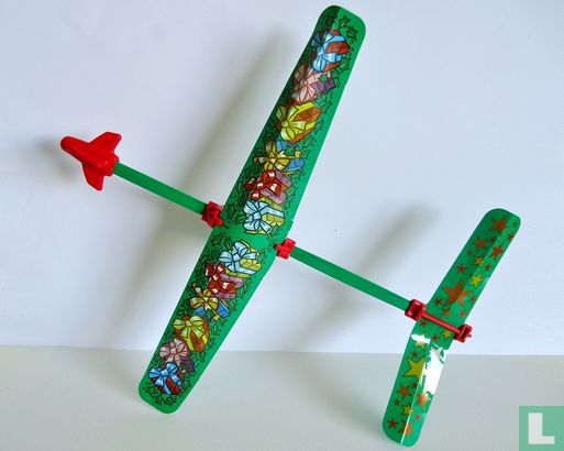 Zweefvliegtuig met kerstman - Afbeelding 1