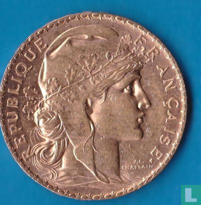 Frankreich 20 Franc 1904 - Bild 2