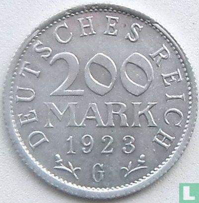 German Empire 200 mark 1923 (G) - Image 1