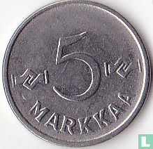 Finlande 5 markkaa 1955 - Image 2