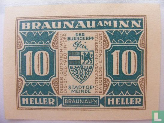 Braunau 10 Heller 1920 - Image 1