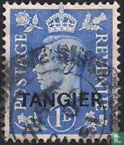 King George VI, with overprint "Tangier"