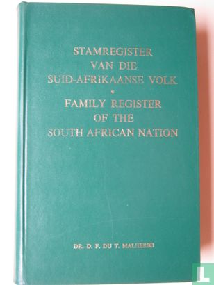 Stamregister van die Suid-Afrikaanse Volk + Family register of the South African Nation - Afbeelding 1