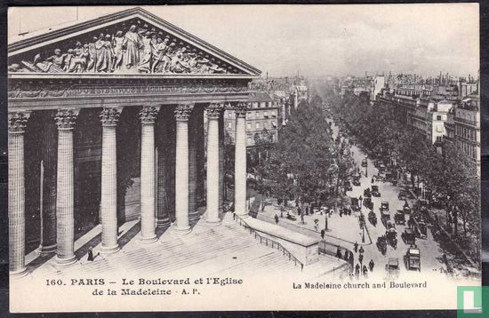 Paris, Le Boulevard et l Eglise de la Madeleine