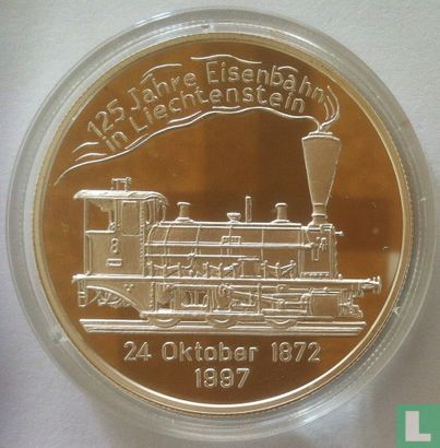 Liechtenstein 20 euro 1997 "125 jaar spoorwegen Liechtenstein" - Afbeelding 1