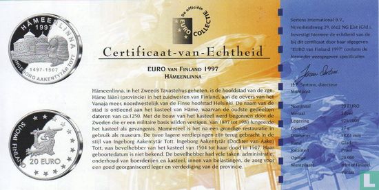 Finland 20 euro 1997 - Bild 3