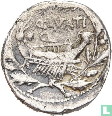 Romeinse Republiek. Q. Lutatius Cerco, AR Denarius Rome 109-108 v.C. - Afbeelding 1