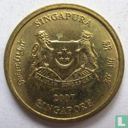 Singapour 5 cents 2007 - Image 1