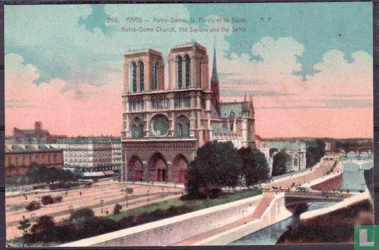 Paris, Notre-Dame, le Parvis et la Seine