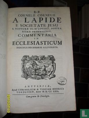 Commentaria in Ecclesiasticum - Bild 1