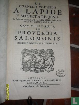 Commentaria in Salomonis Proverbia - Bild 3