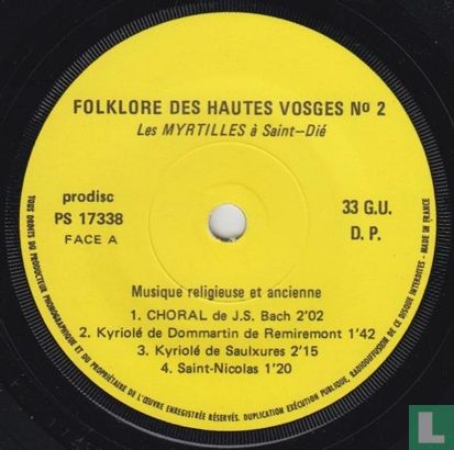 Folklore des Hautes-Vosges No 2 - Afbeelding 3