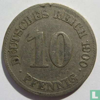 German Empire 10 pfennig 1900 (E) - Image 1