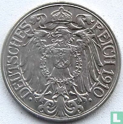 Empire allemand 25 pfennig 1910 (A) - Image 1