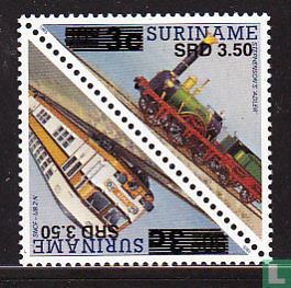Trains with overprint