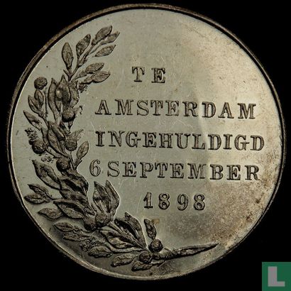 Inhuldiging van Wilhelmina te Amsterdam in 1898 (zilver) - Image 1