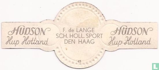 F. de Lange - Sch. Holl. Sport - Den Haag - Afbeelding 2