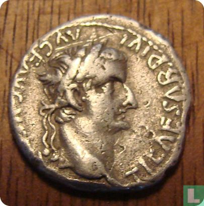 Romeinse Rijk, AR Denarius, 14-37 AD, Tiberius, Lugdunum - Afbeelding 1