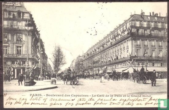 Paris, Boulevard des Capucines - Le Café de la Paix et le Grand Hotel