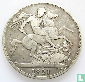 United Kingdom 1 crown 1821 - Image 1