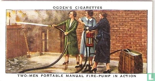 Two-Men Portable Manual Fire-Pump In Action.