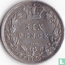 Verenigd Koninkrijk 6 pence 1884 - Afbeelding 1
