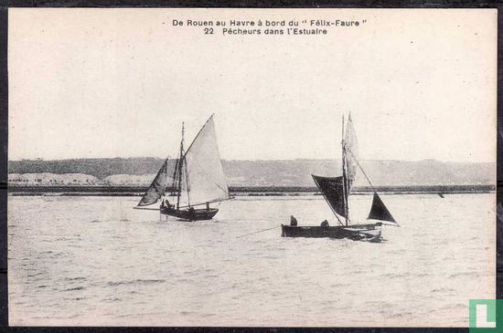 De Rouen au Havre à bord du Félix Faure - Pècheurs dans l'Estuaire