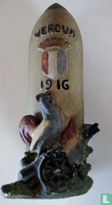 Tirelire en plâtre peint de Verdun 12-9-16 - Image 1