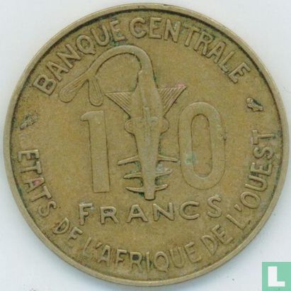 Westafrikanische Staaten 10 Franc 1966 - Bild 2