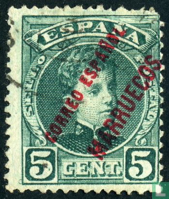 Spanish stamp with overprint