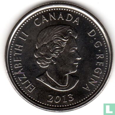 Canada 25 cents 2013 (non coloré) "Bicentenary War of 1812 - Laura Secord" - Image 1