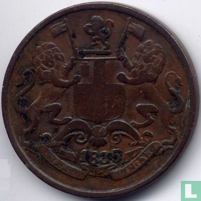 Brits-Indië ¼ anna 1835 (type 2 - 26.2 mm) - Afbeelding 1