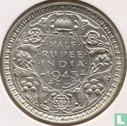 British-Indien ½ Rupee 1943 (Bombay - Punkt) - Bild 1